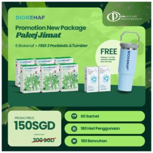 PAKEJ JIMAT (6 KOTAK + 2 POSTBIOTIC + 1 TUMBLER)